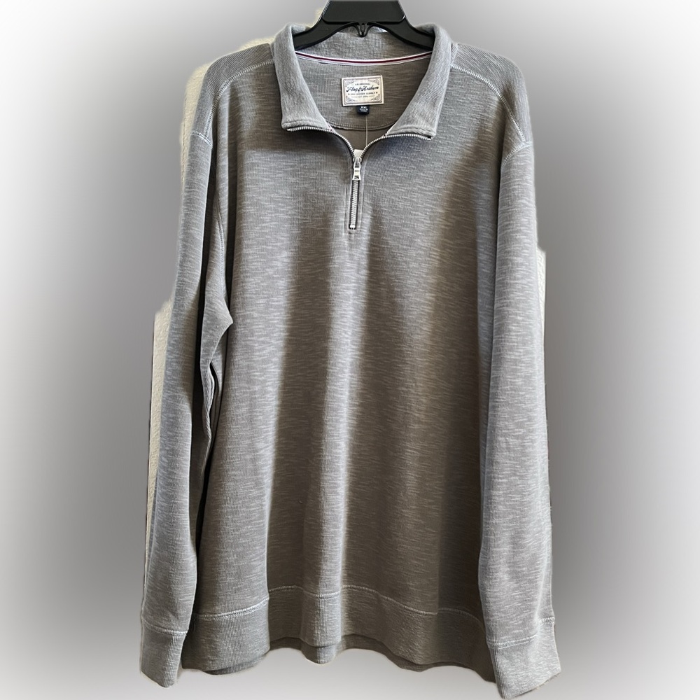 Flag & Anthem Gray Zip Up Sweater with Soft Knit Fabric XXL NWT